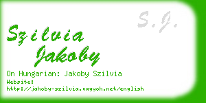 szilvia jakoby business card